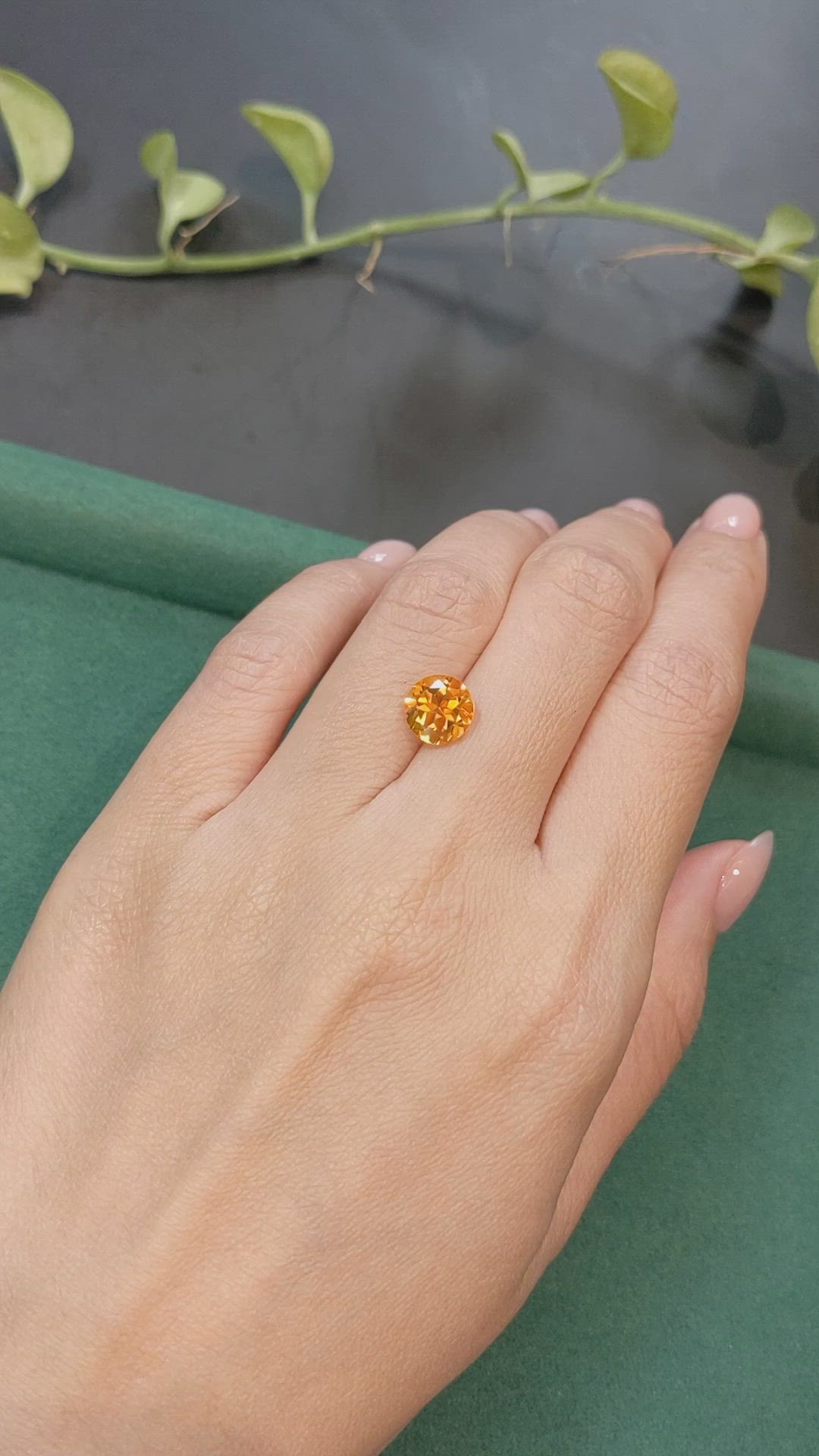 2.02 Ct. Yellowish Orange Citrine from Madagascar Size Video
