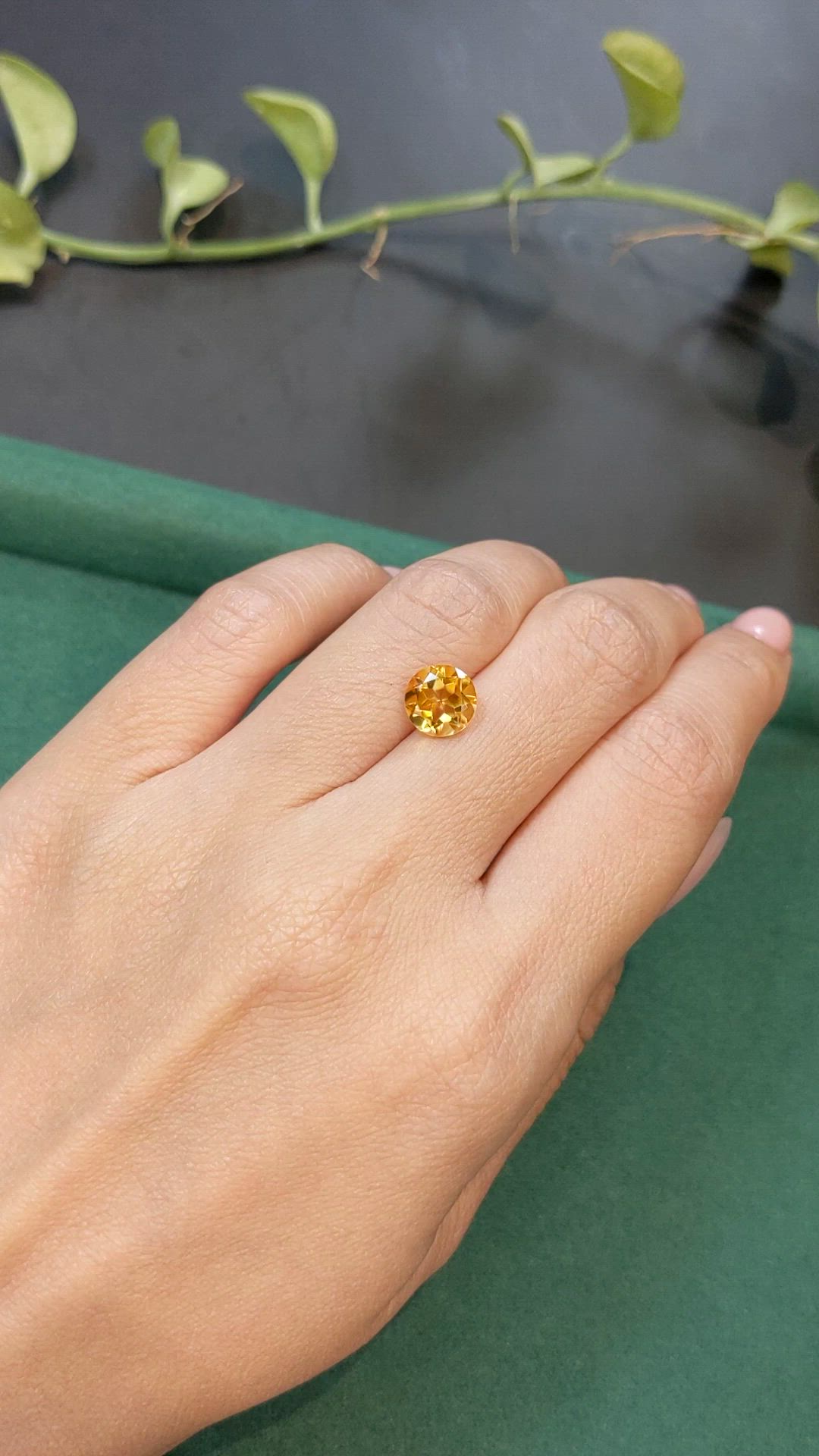 1.87 Ct. Yellowish Orange Citrine from Madagascar Size Video