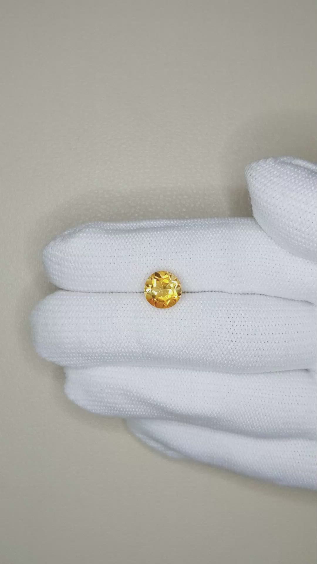 1.87 Ct. Yellowish Orange Citrine from Madagascar Size Video