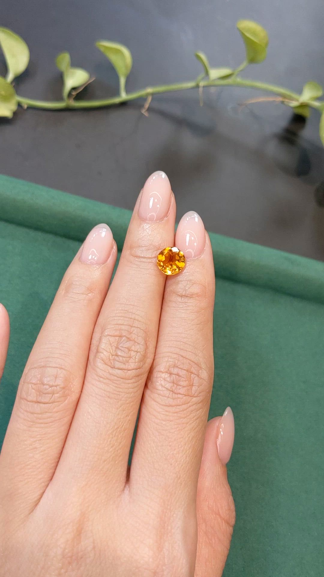 1.52 Ct. Yellowish Orange Citrine from Madagascar Size Video