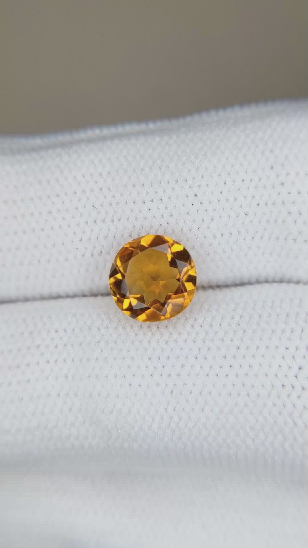 1.52 Ct. Yellowish Orange Citrine from Madagascar Size Video
