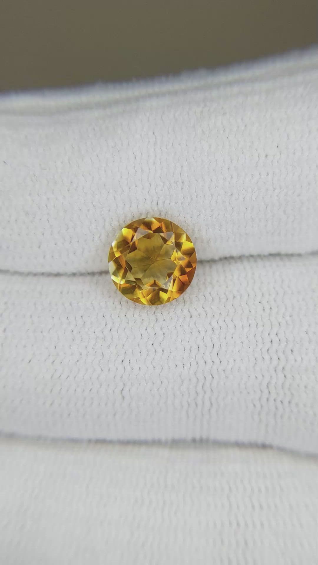 2.02 Ct. Yellowish Orange Citrine from Madagascar Size Video