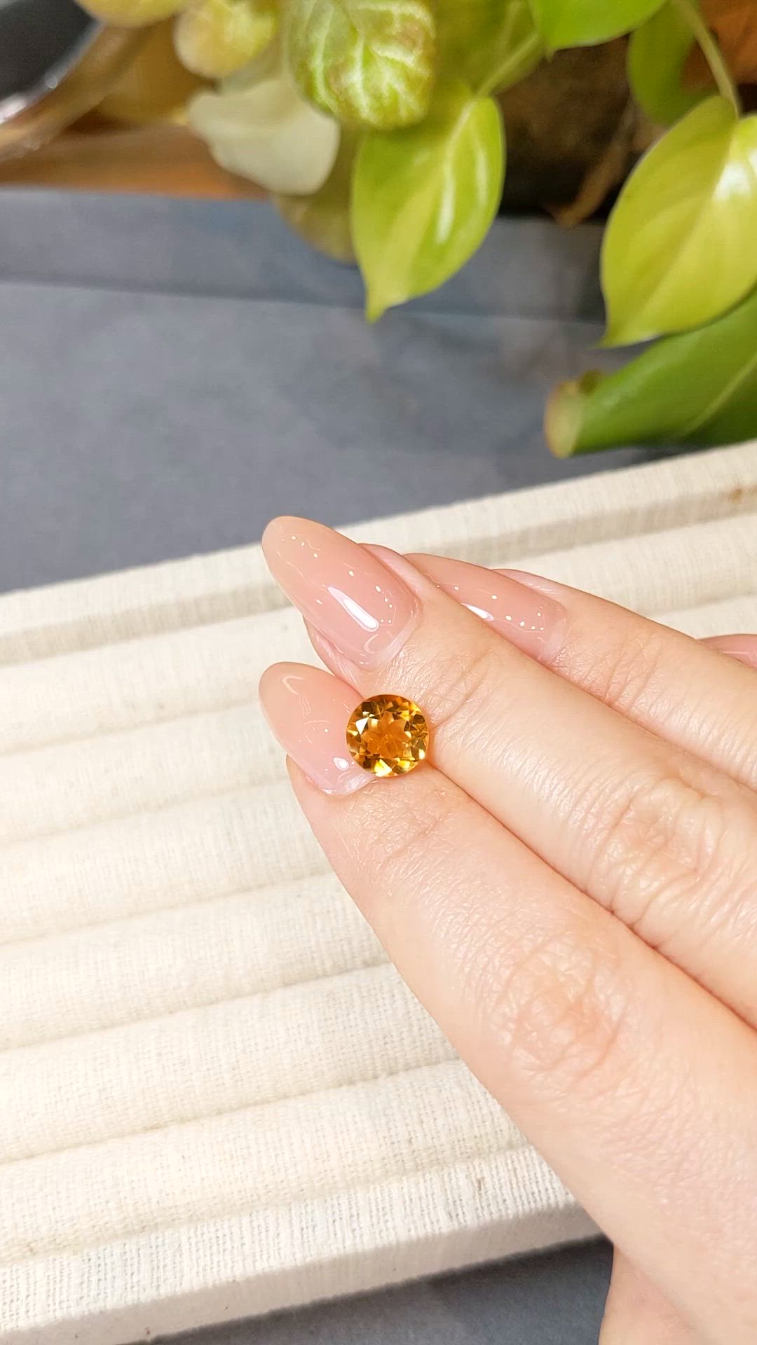 2.02 Ct. Yellowish Orange Citrine from Madagascar Size Video