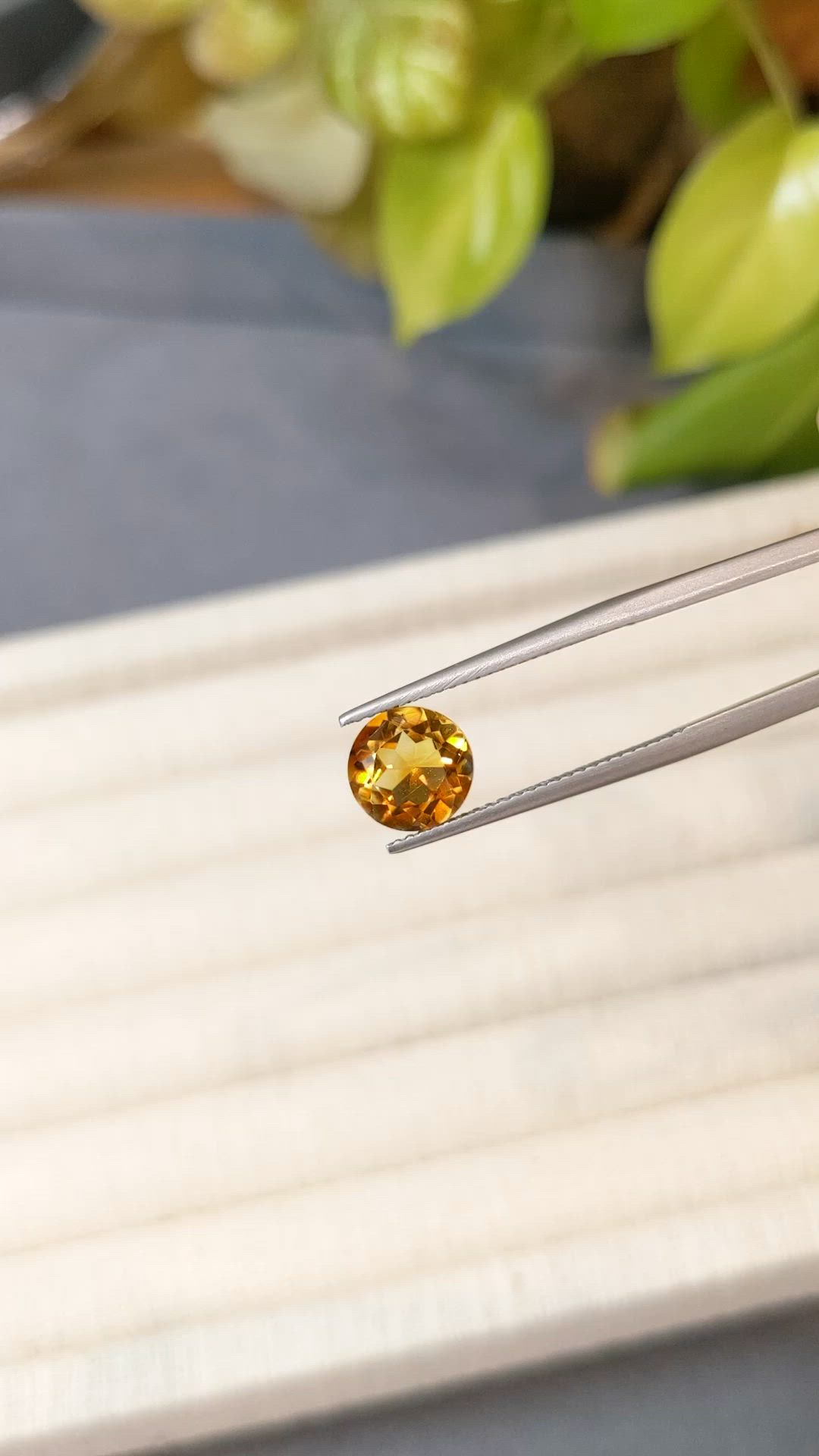 2.02 Ct. Yellowish Orange Citrine from Madagascar Size Video