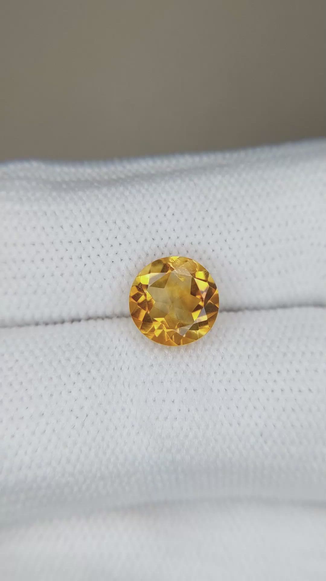 1.78 Ct. Orangish Yellow Citrine from Madagascar Size Video