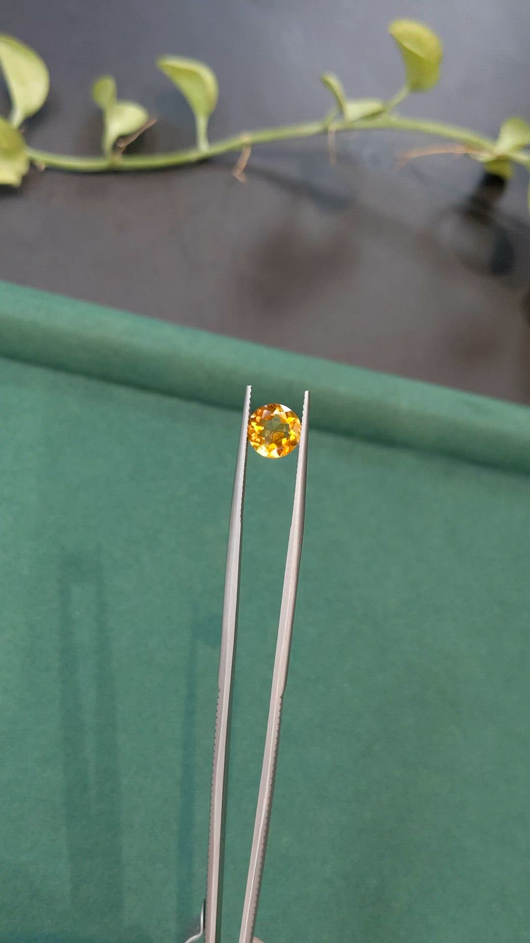 1.78 Ct. Orangish Yellow Citrine from Madagascar Size Video