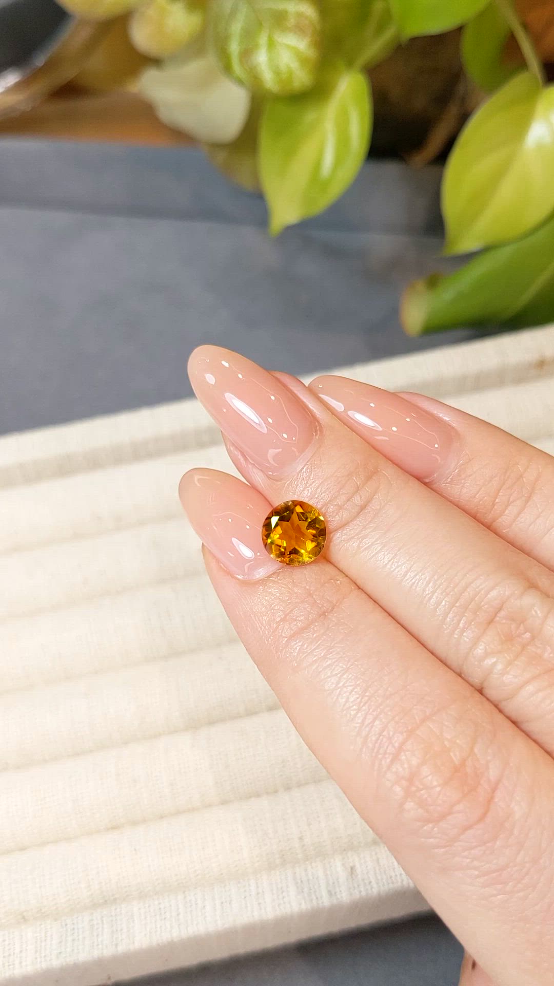 1.47 Ct. Yellowish Orange Citrine from Madagascar Size Video