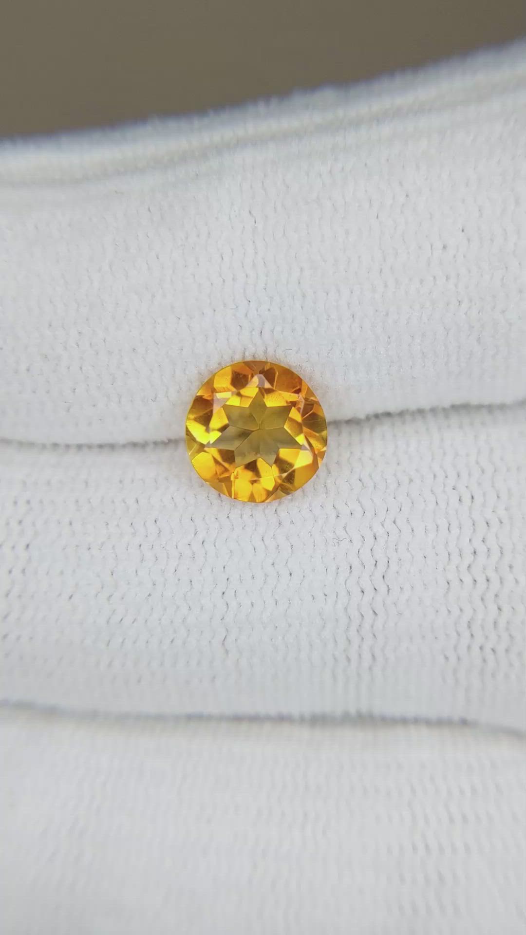 1.47 Ct. Yellowish Orange Citrine from Madagascar Size Video