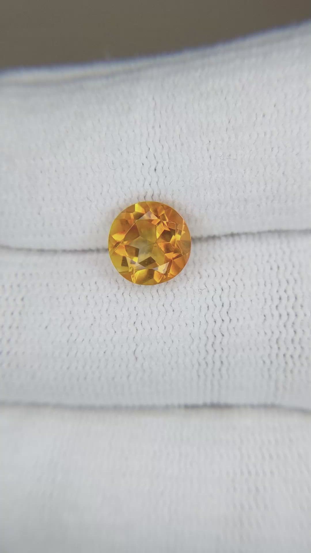 1.91 Ct. Yellowish Orange Citrine from Madagascar Size Video