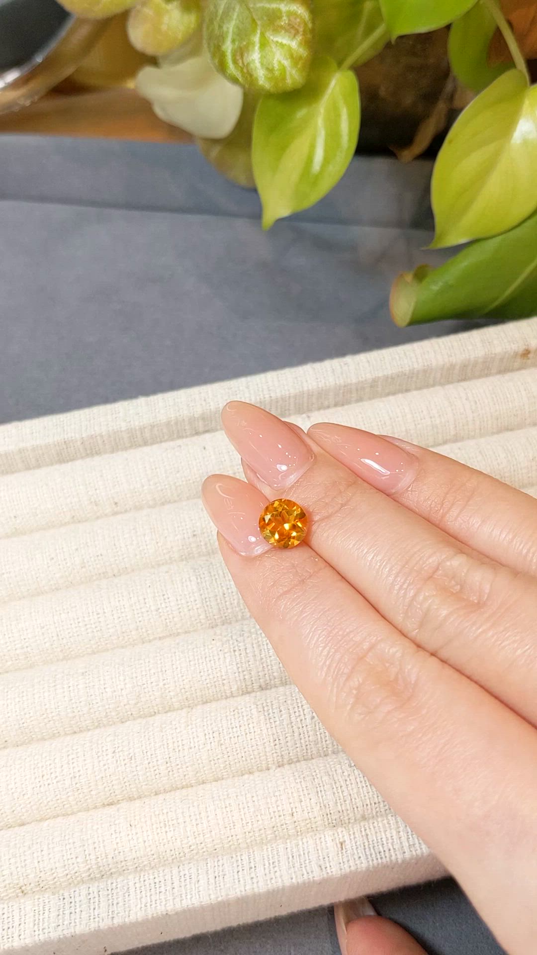 1.91 Ct. Yellowish Orange Citrine from Madagascar Size Video
