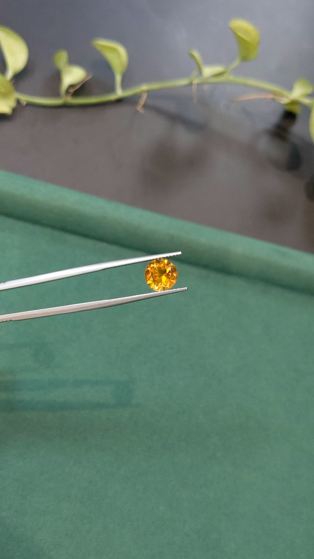 2.19 Ct. Orangish Yellow Citrine from Madagascar Size Video