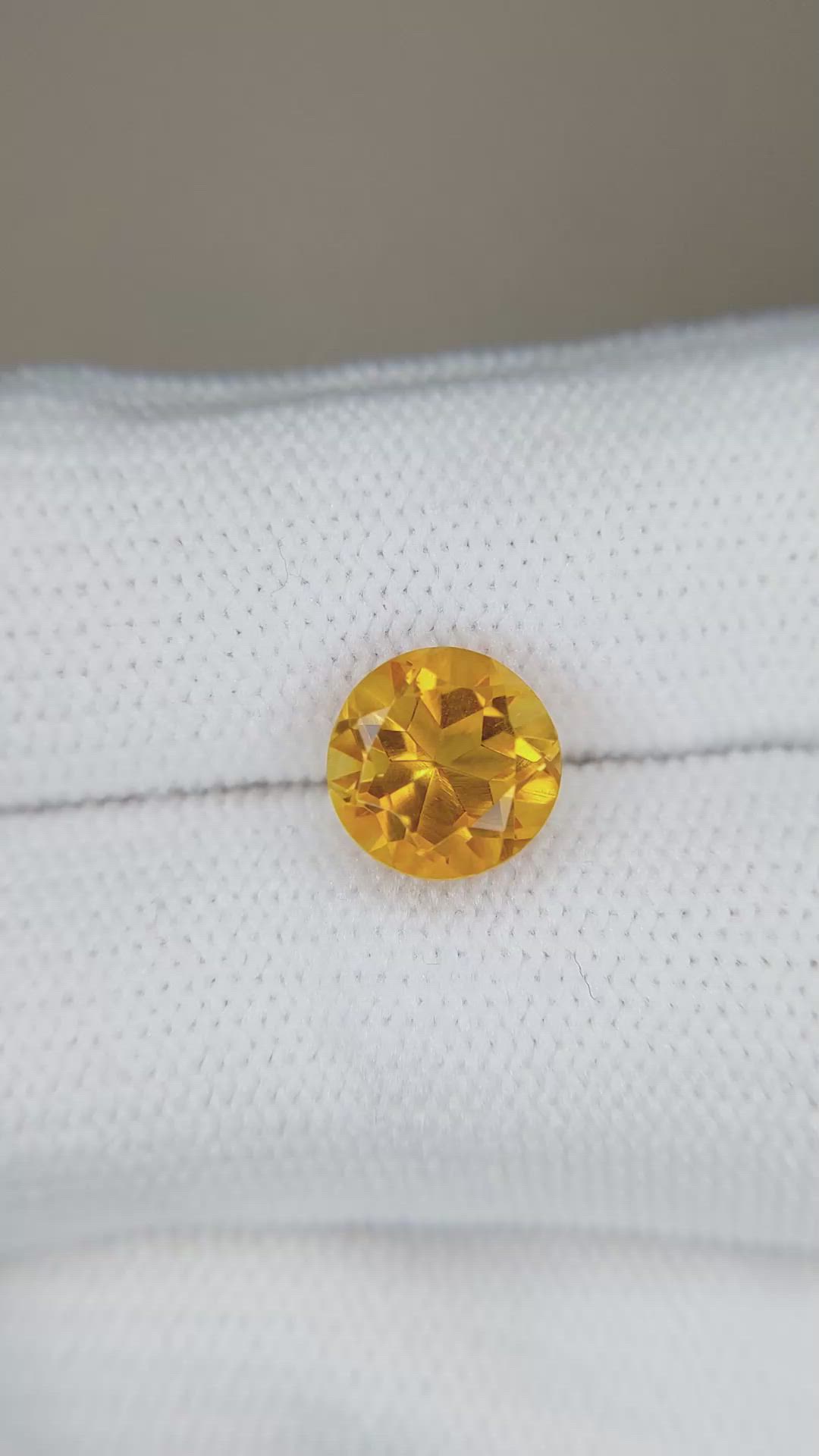 2.19 Ct. Orangish Yellow Citrine from Madagascar Size Video