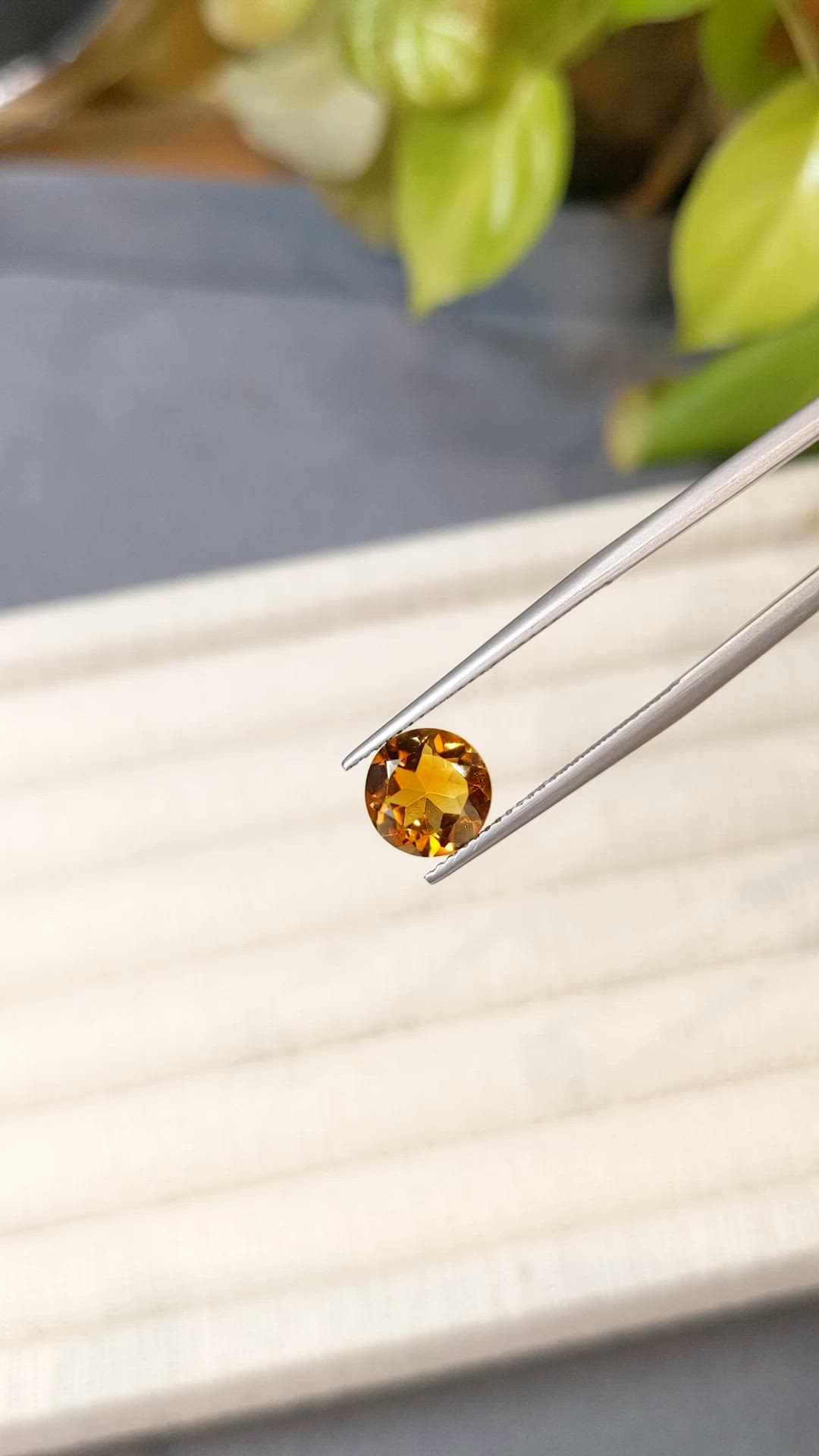 1.74 Ct. Yellowish Brown Citrine from Madagascar Size Video