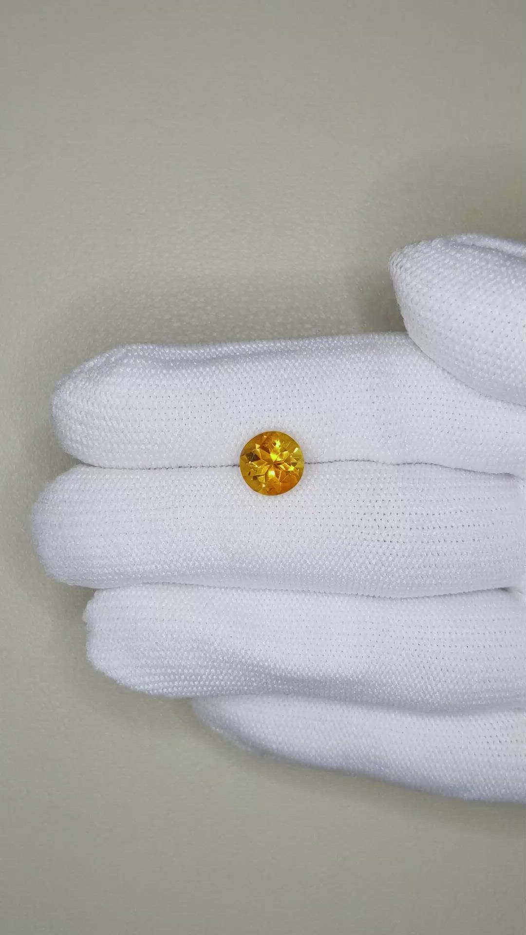 1.83 Ct. Yellowish Orange Citrine from Madagascar Size Video