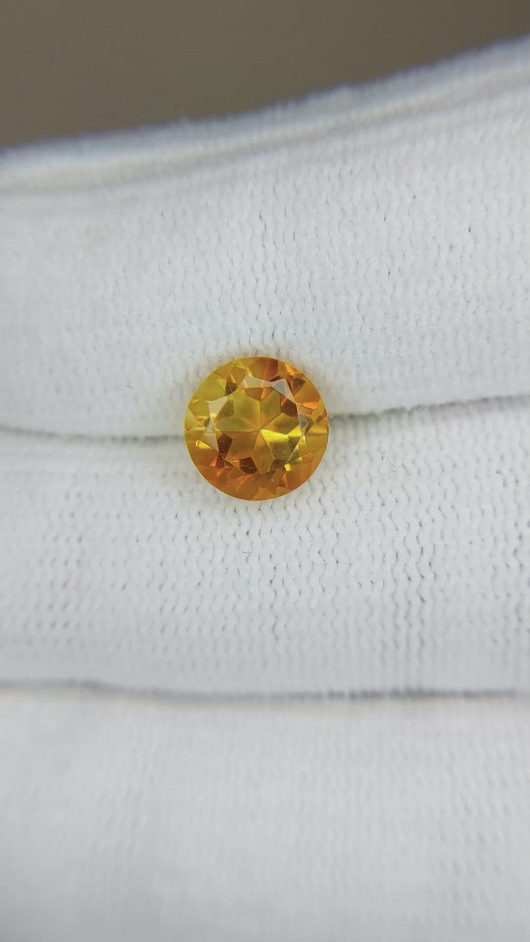 1.95 Ct. Orangish Yellow Citrine from Madagascar Size Video