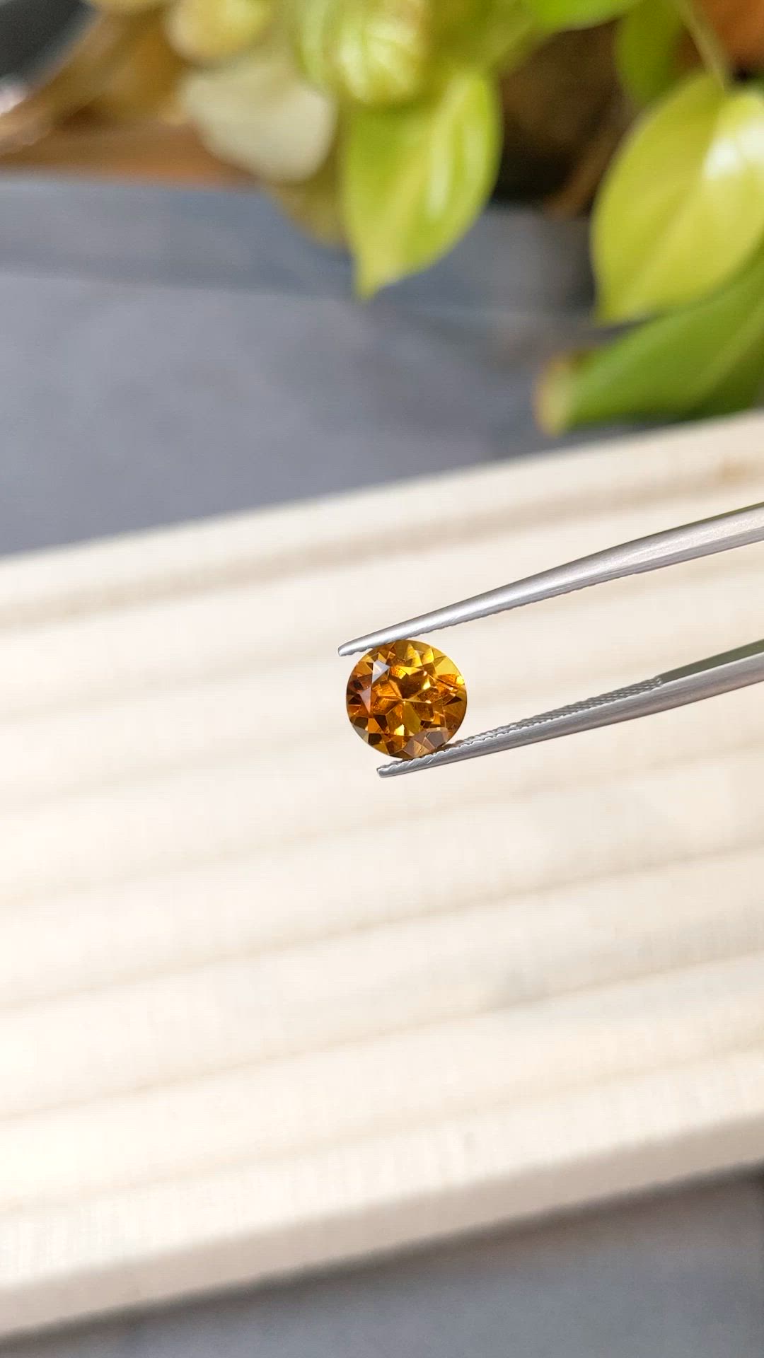 2.16 Ct. Yellowish Orange Citrine from Madagascar Size Video