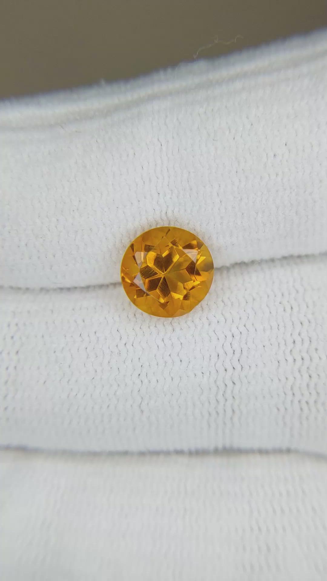 2.16 Ct. Yellowish Orange Citrine from Madagascar Size Video