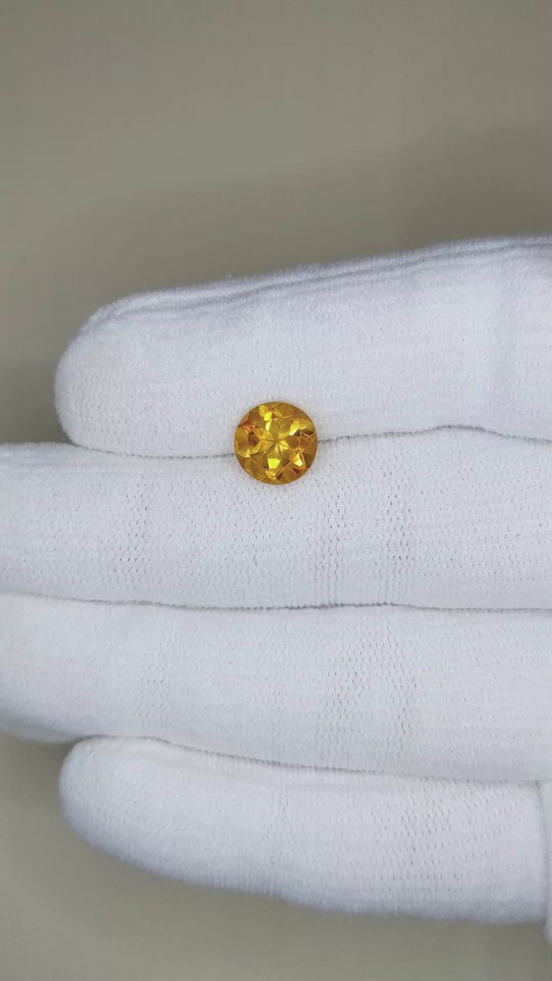 1.95 Ct. Golden Citrine from Madagascar Size Video