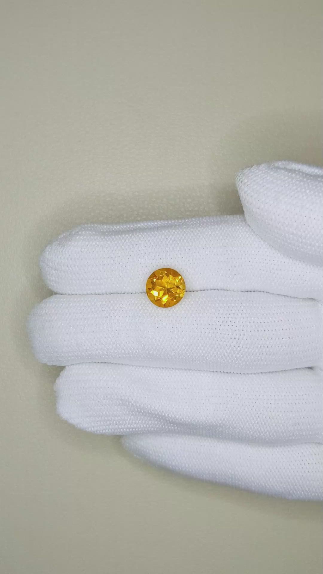 2.04 Ct. Yellowish Orange Citrine from Madagascar Size Video