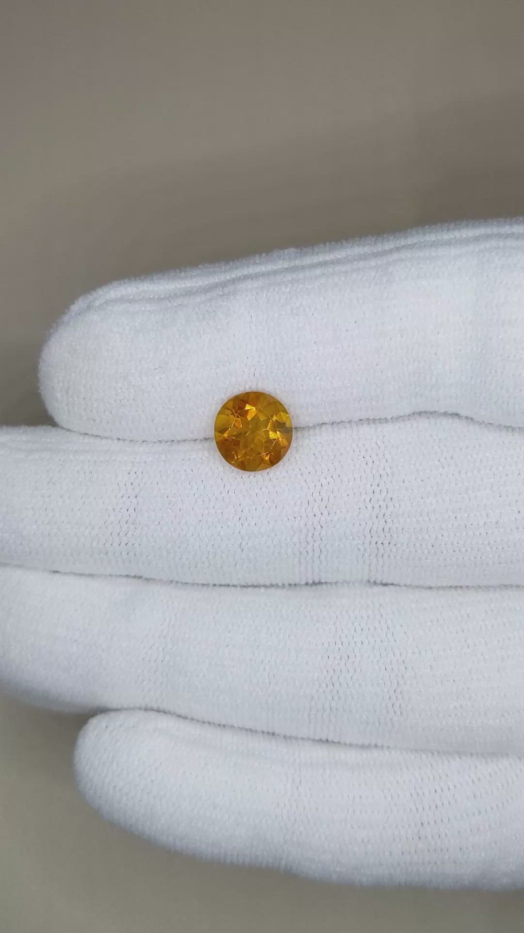 1.87 Ct. Madeira (Reddish Orange) Citrine from Madagascar Size Video