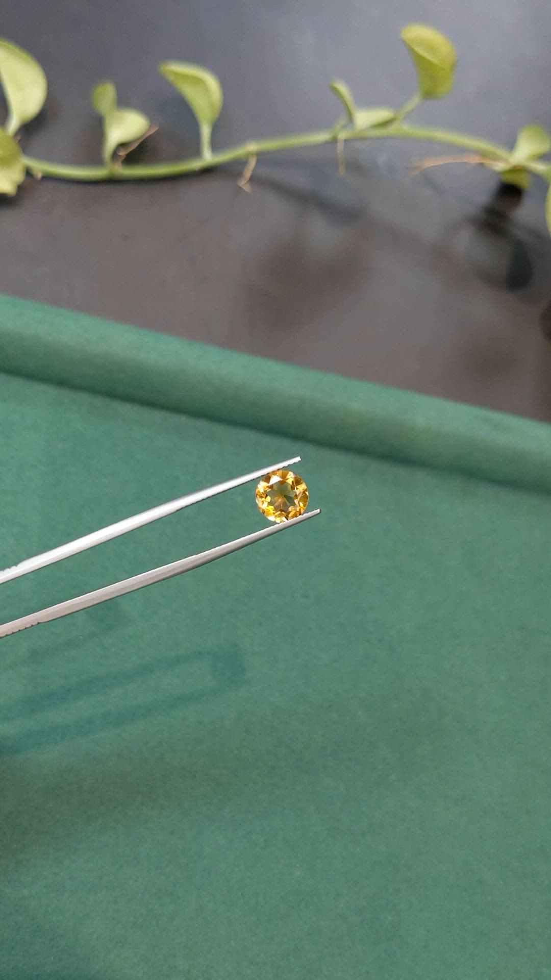 1.76 Ct. Orangish Yellow Citrine from Madagascar Size Video