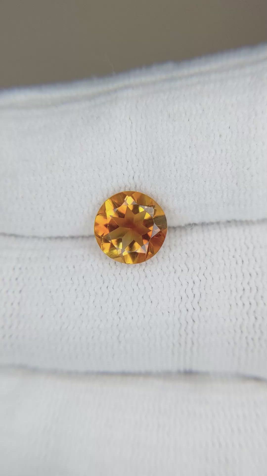 1.68 Ct. Madeira (Reddish Orange) Citrine from Madagascar Size Video