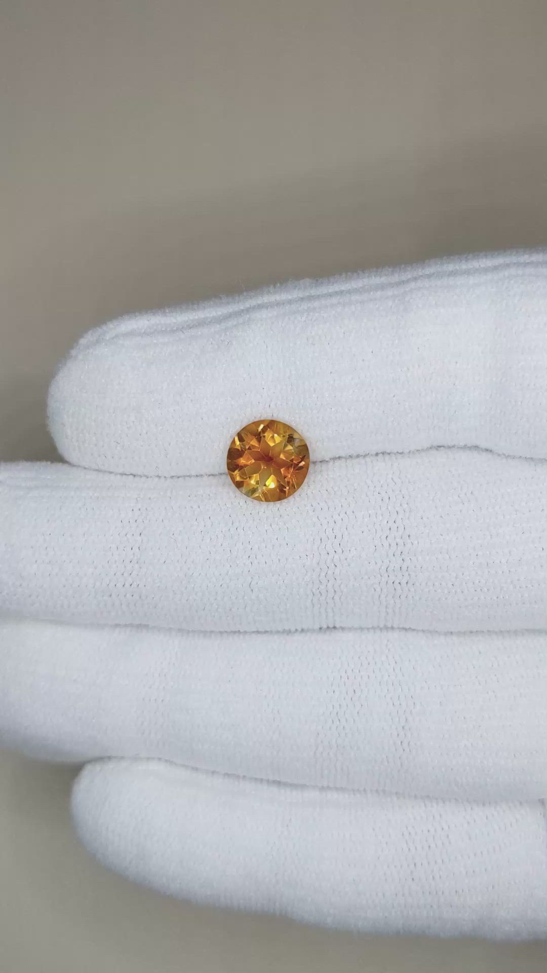 1.68 Ct. Madeira (Reddish Orange) Citrine from Madagascar Size Video
