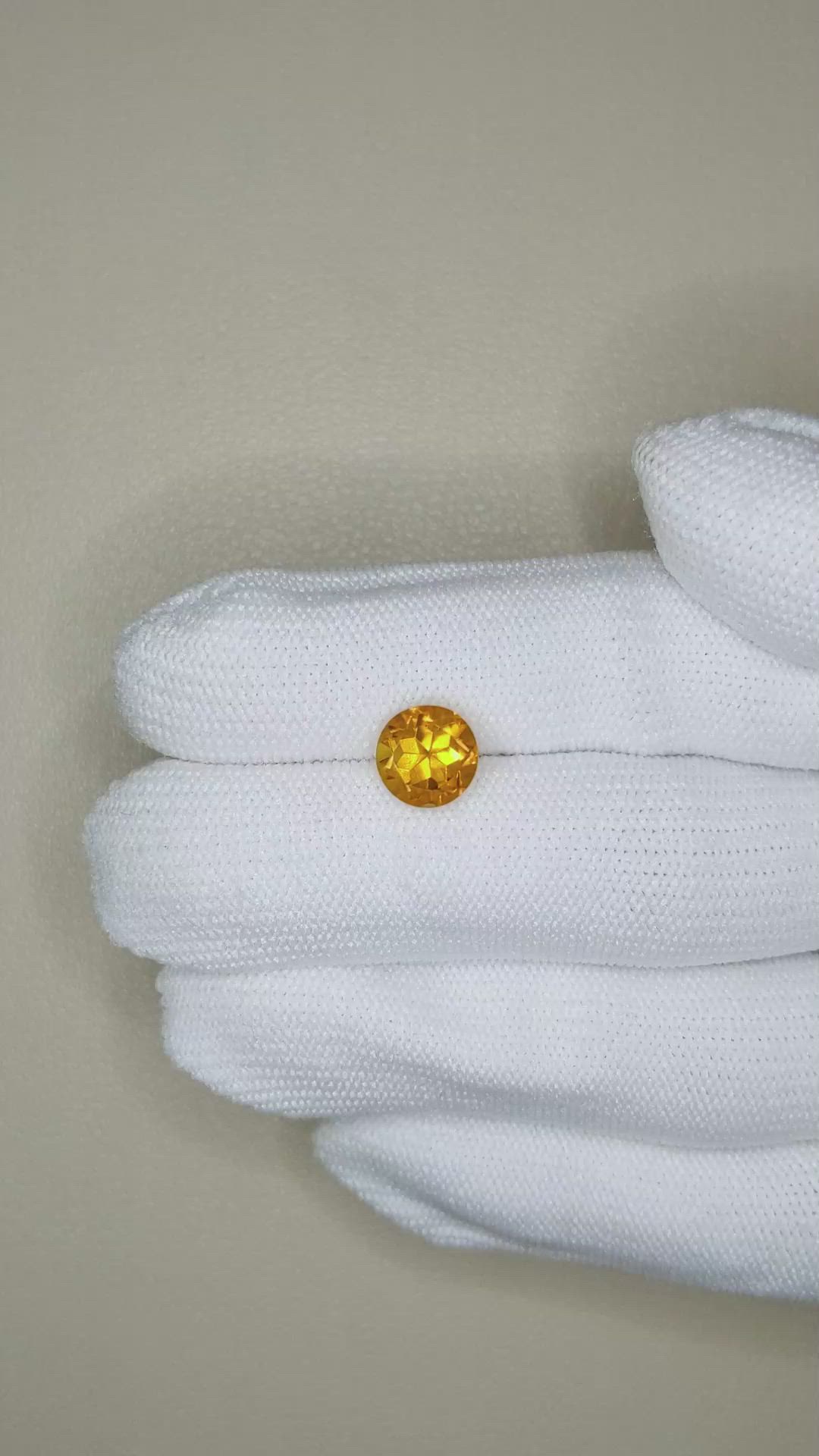 2.11 Ct. Yellowish Orange Citrine from Madagascar Size Video