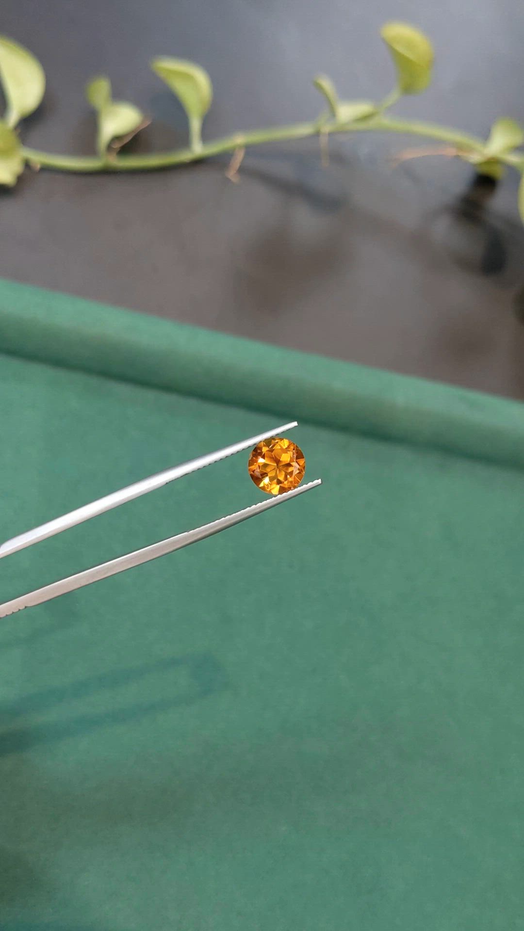 2.11 Ct. Yellowish Orange Citrine from Madagascar Size Video