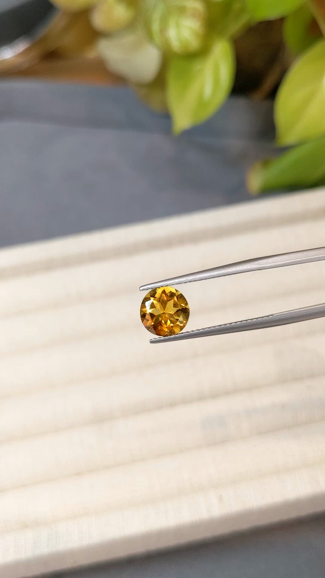 1.97 Ct. Orangish Yellow Citrine from Madagascar Size Video