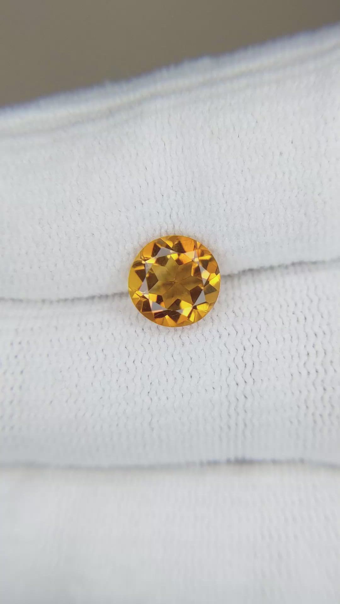 1.67 Ct. Orangish Yellow Citrine from Madagascar Size Video
