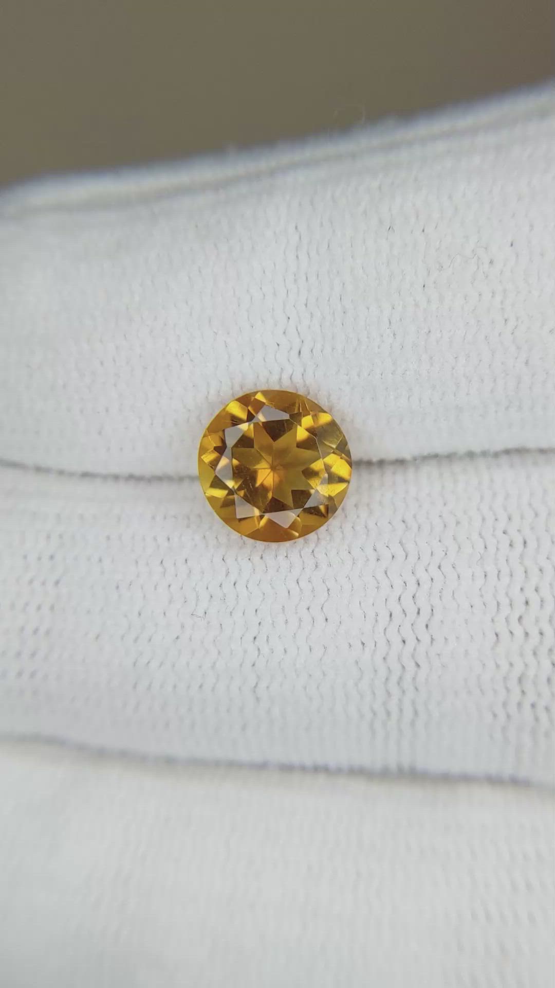 1.81 Ct. Orangish Yellow Citrine from Madagascar Size Video