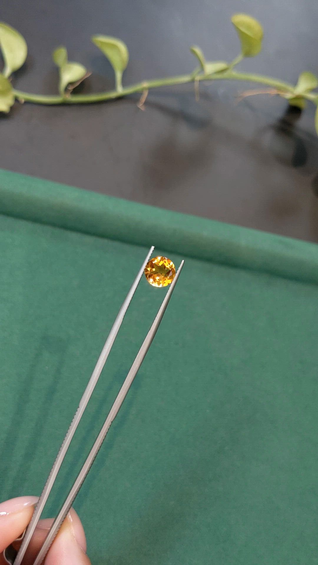 1.70 Ct. Orangish Yellow Citrine from Madagascar Size Video