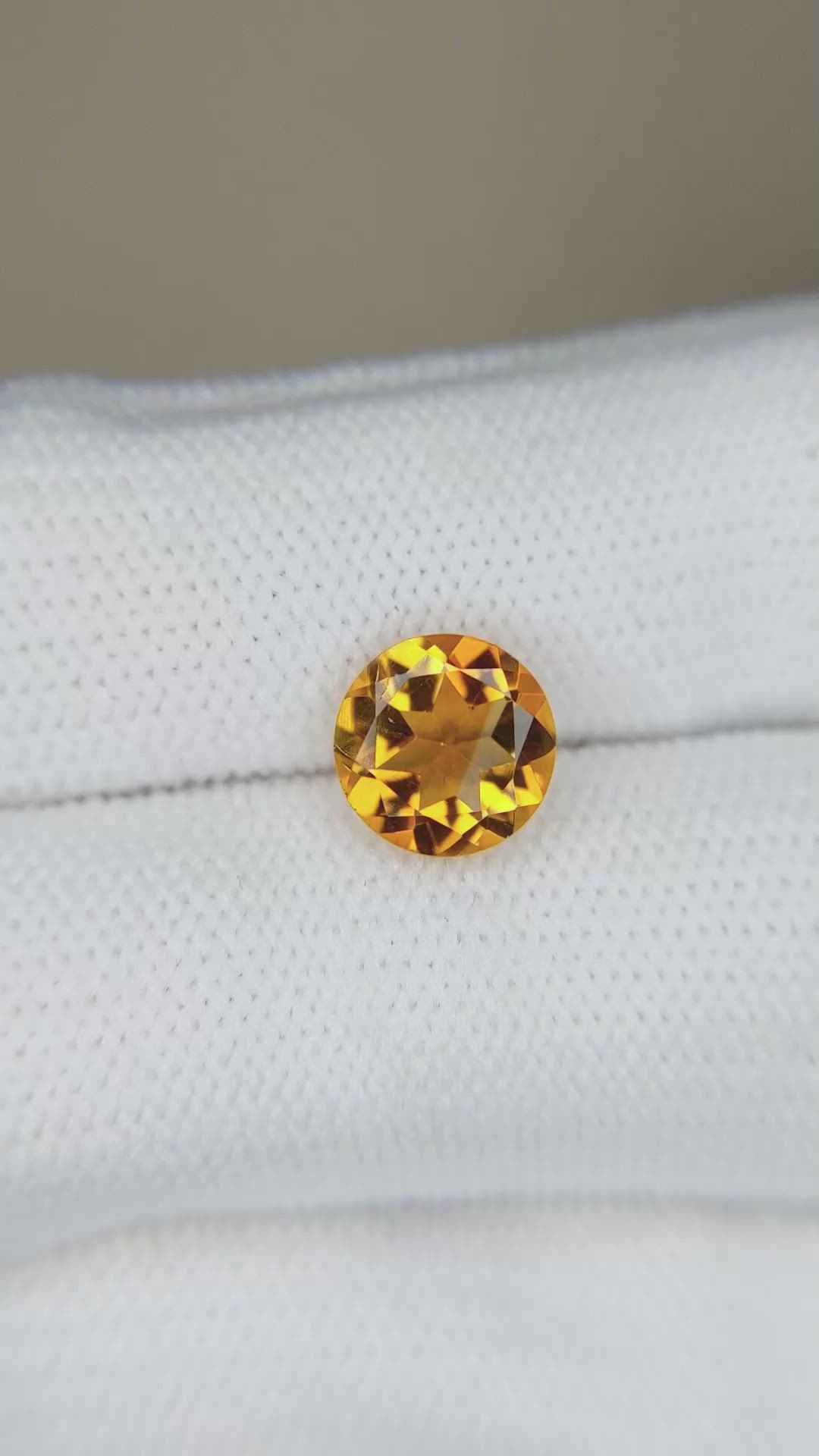 1.66 Ct. Orangish Yellow Citrine from Madagascar Size Video