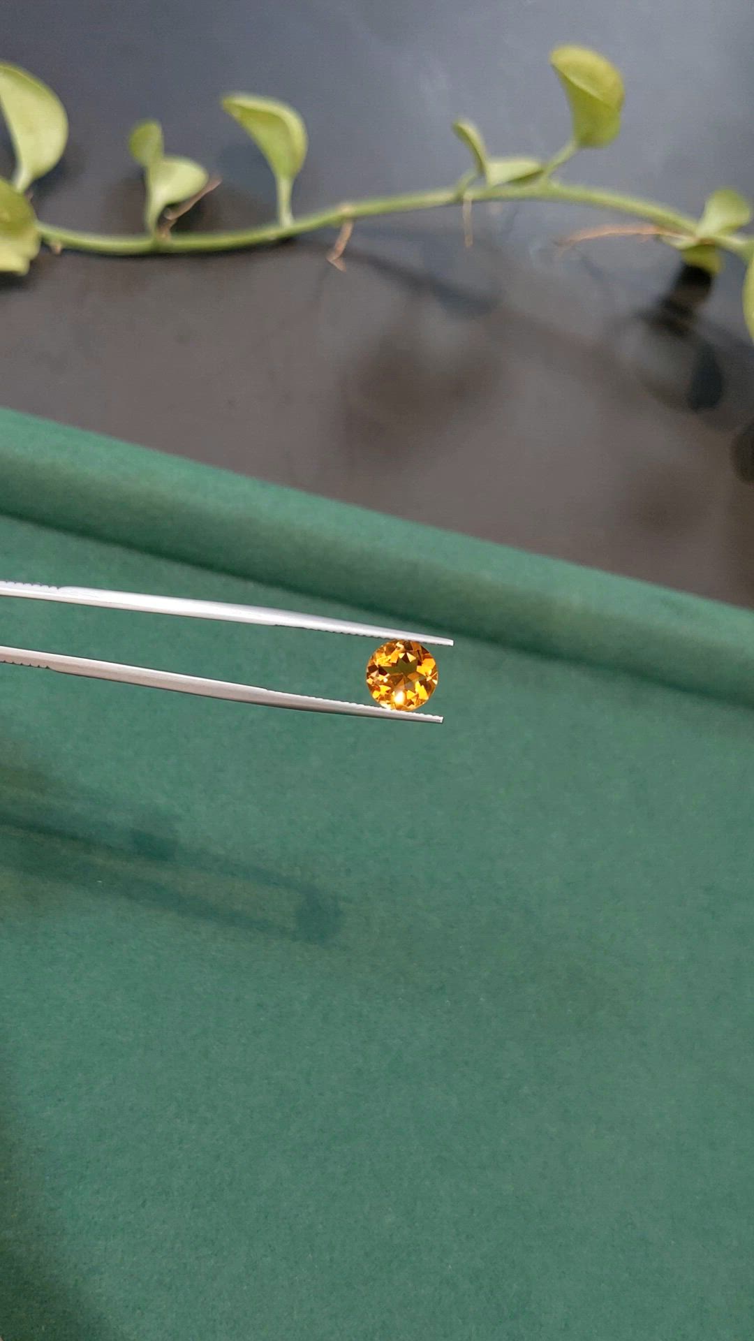 1.66 Ct. Orangish Yellow Citrine from Madagascar Size Video