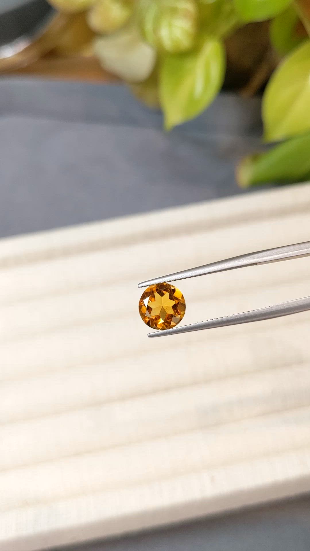 1.67 Ct. Yellowish Brown Citrine from Madagascar Size Video