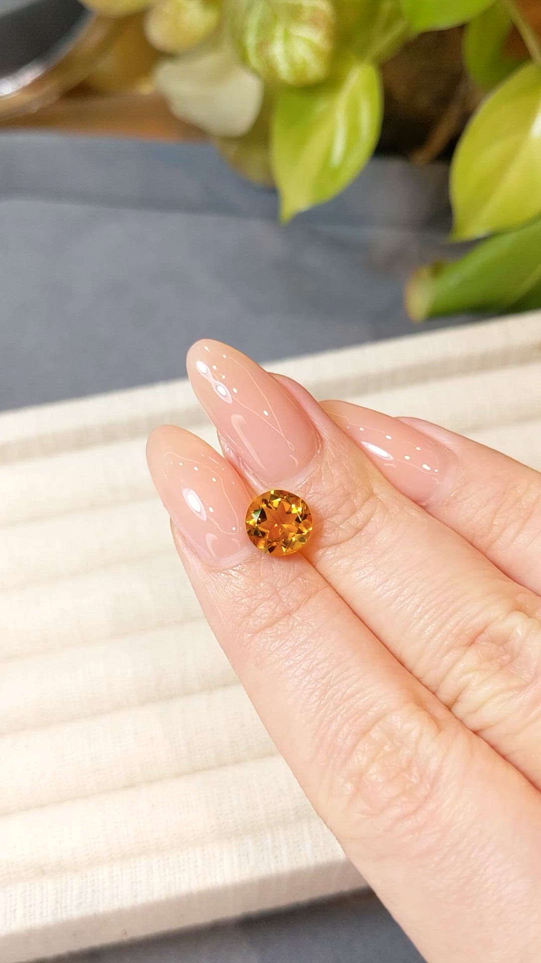 1.67 Ct. Yellowish Brown Citrine from Madagascar Size Video