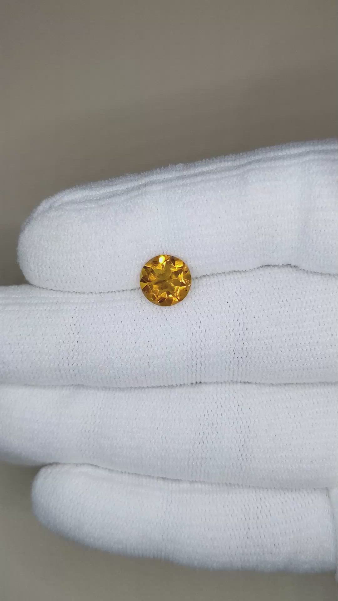 1.67 Ct. Yellowish Brown Citrine from Madagascar Size Video
