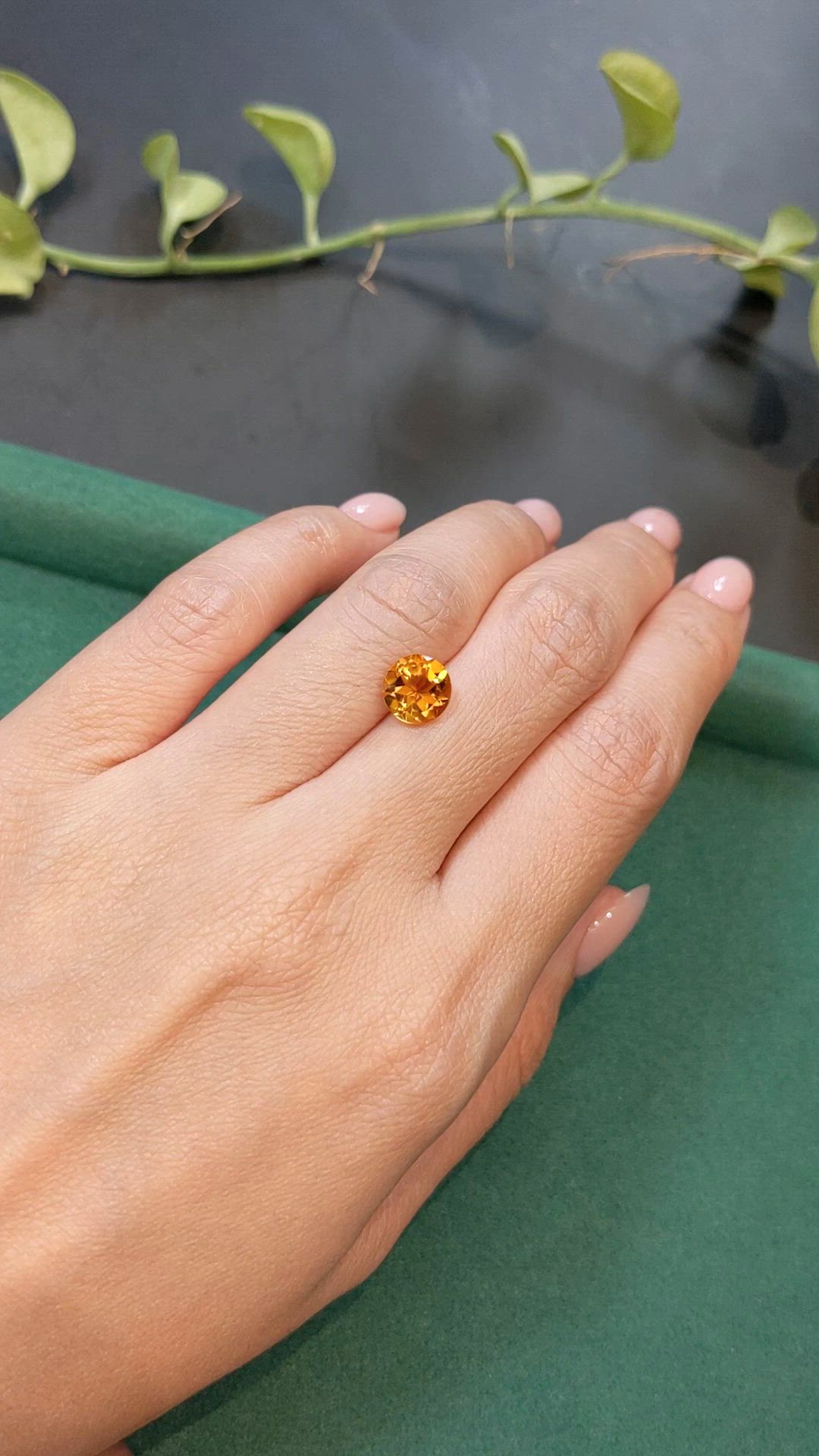 1.67 Ct. Yellowish Orange Citrine from Madagascar Size Video