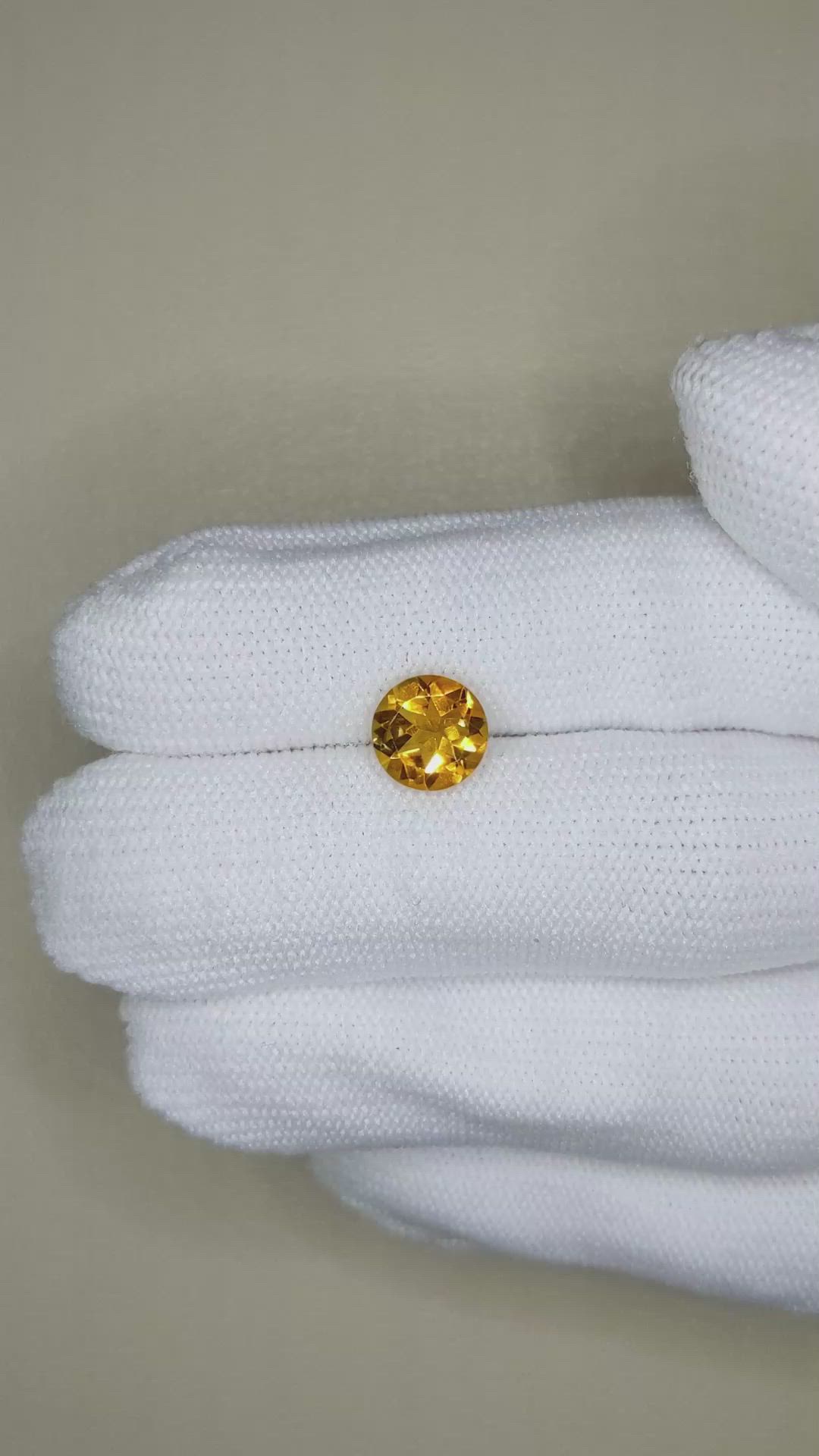 1.67 Ct. Yellowish Orange Citrine from Madagascar Size Video