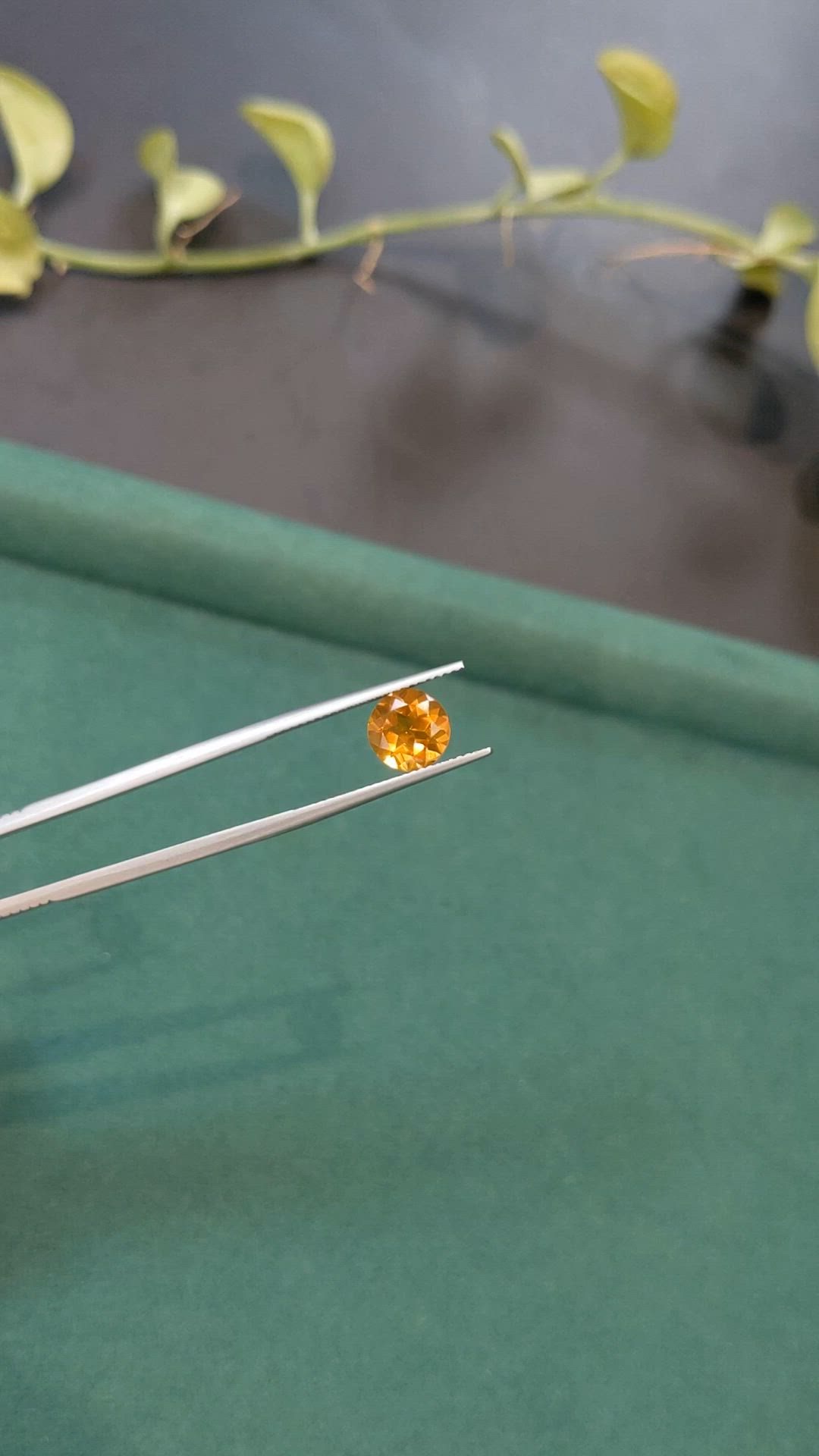1.89 Ct. Orangish Yellow Citrine from Madagascar Size Video