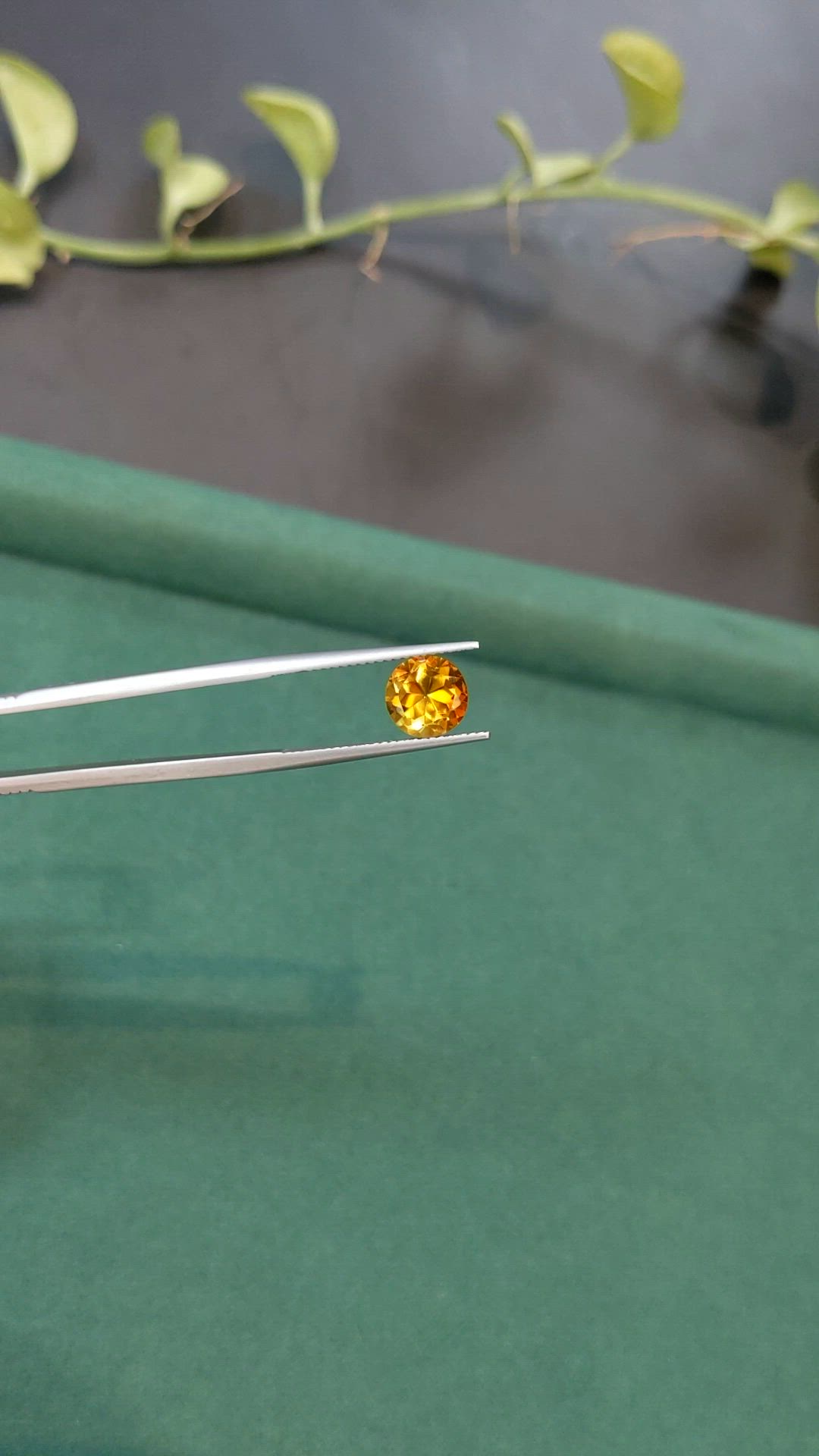 2.20 Ct. Orangish Yellow Citrine from Madagascar Size Video