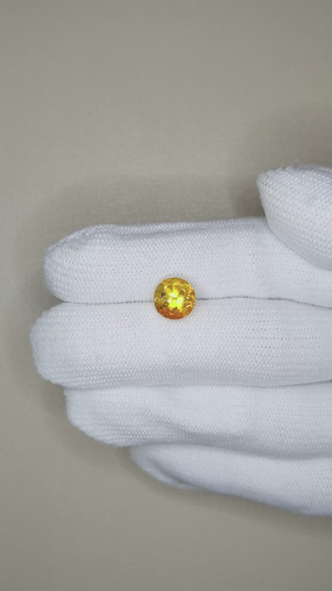 2.20 Ct. Orangish Yellow Citrine from Madagascar Size Video