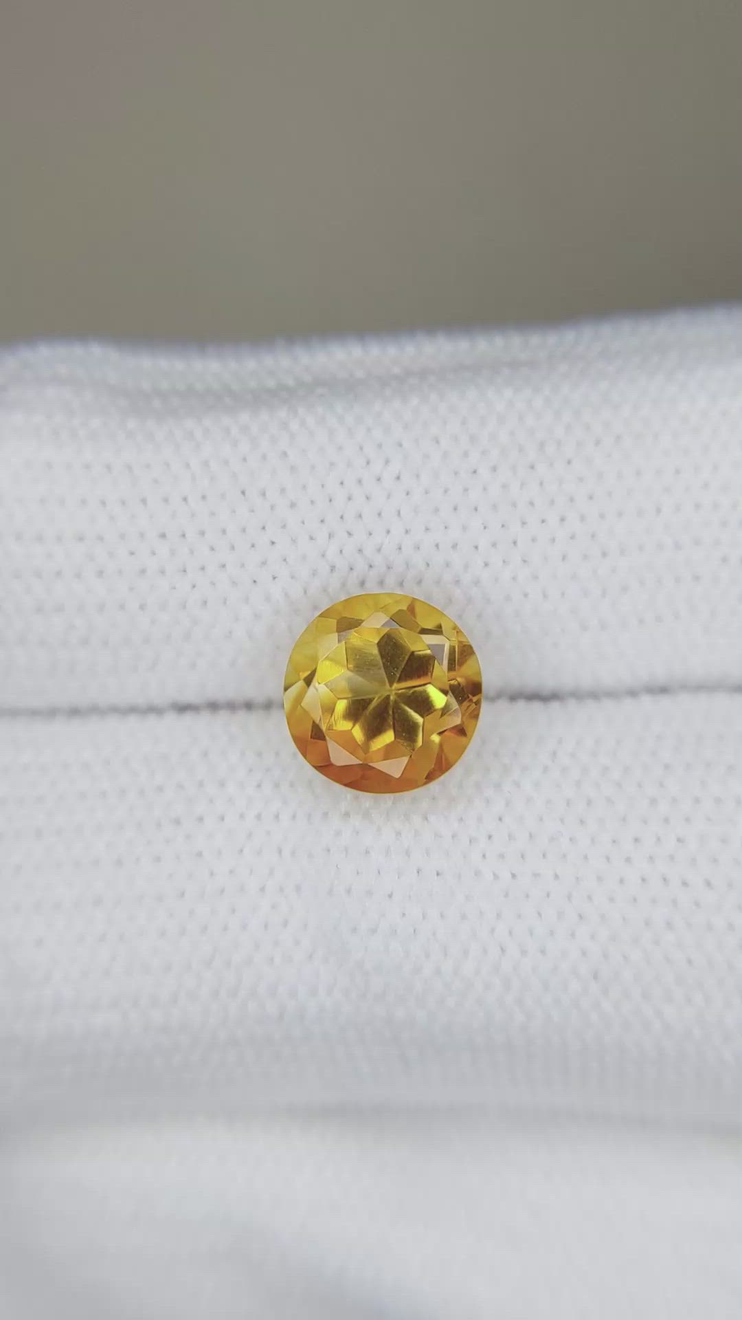 2.20 Ct. Orangish Yellow Citrine from Madagascar Size Video