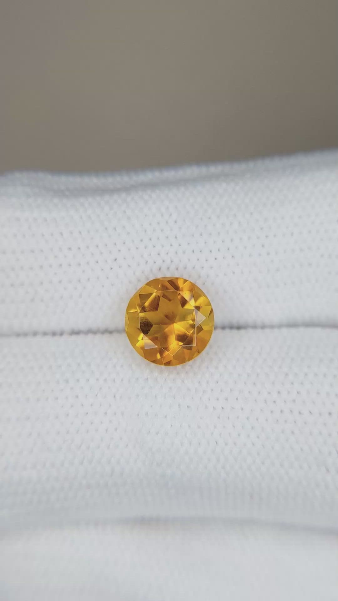 1.73 Ct. Yellowish Orange Citrine from Madagascar Size Video