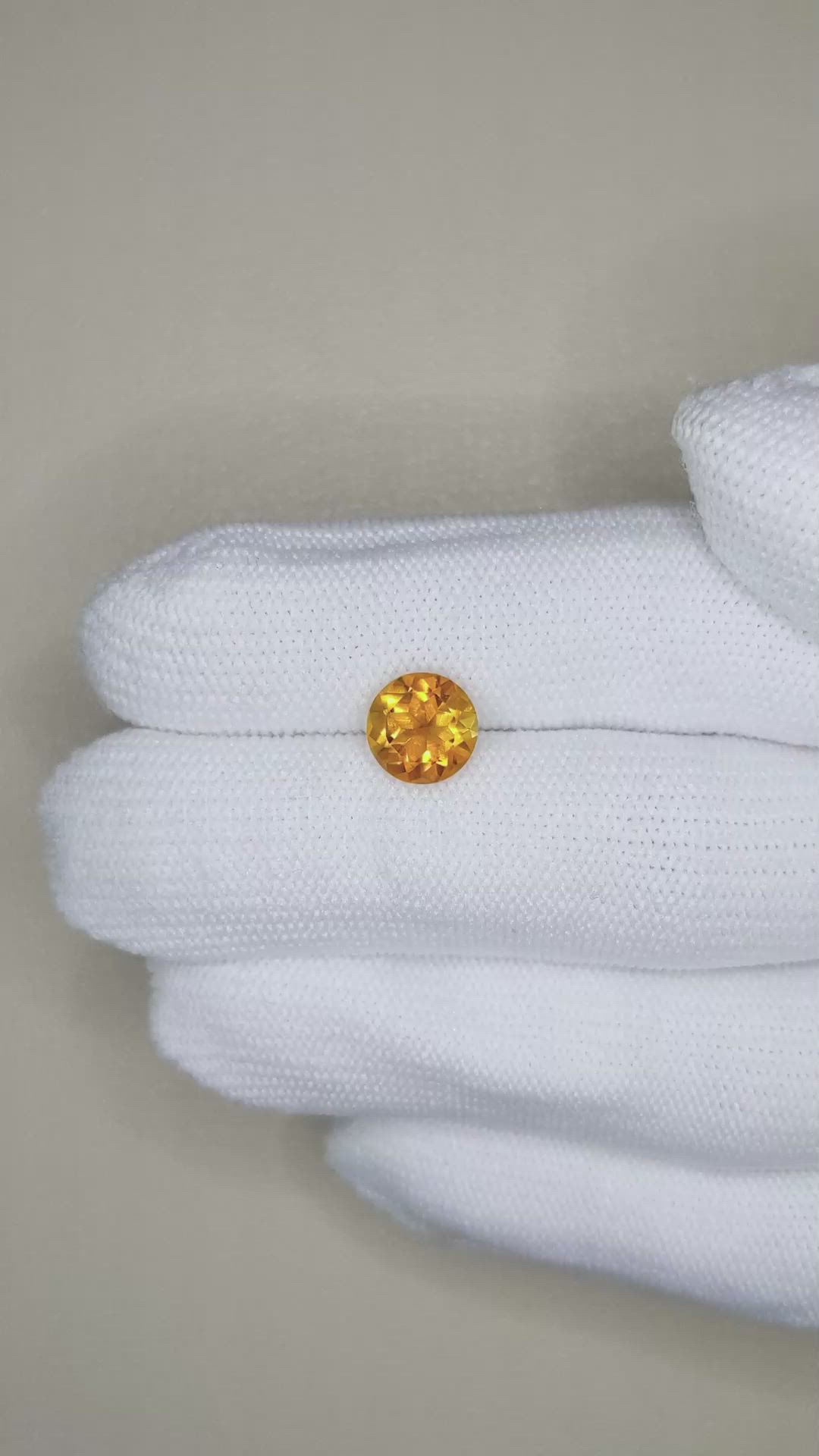 1.73 Ct. Yellowish Orange Citrine from Madagascar Size Video