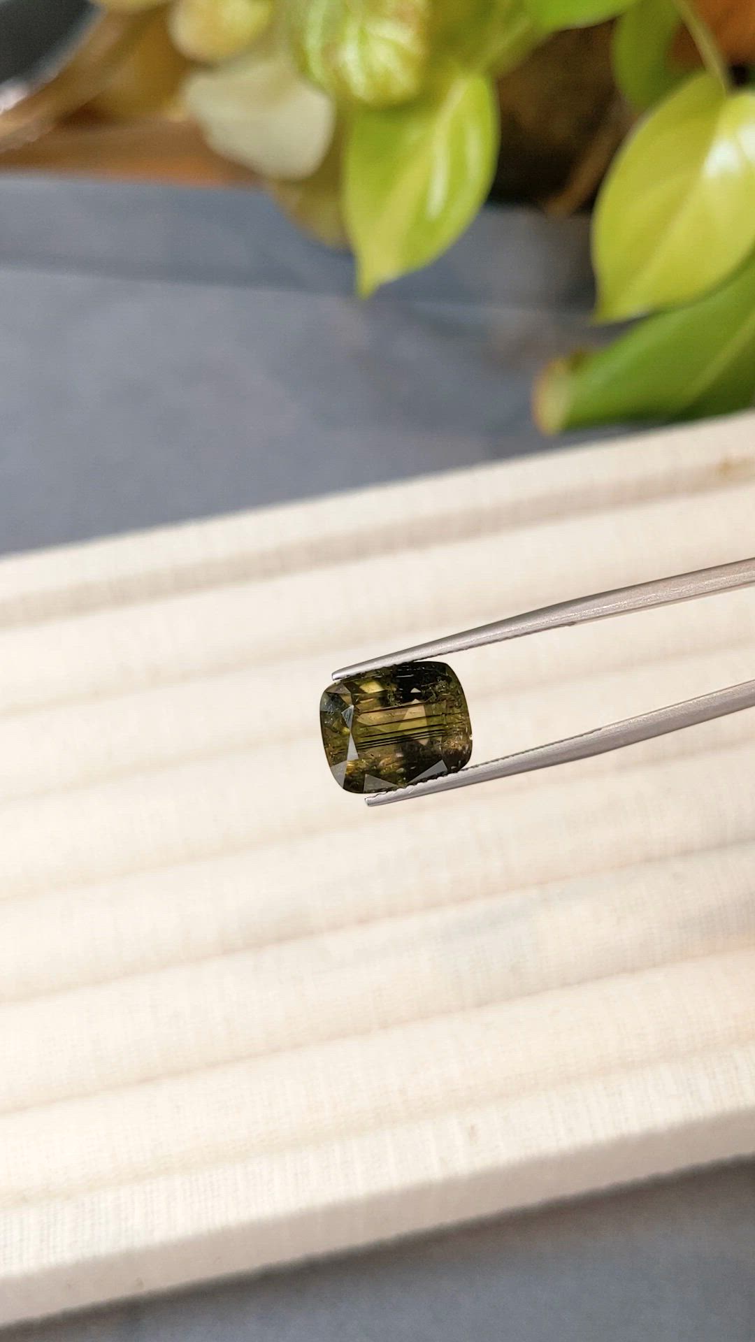 7.06 Ct. Greenish Brown Tourmaline from Afghanistan Size Video