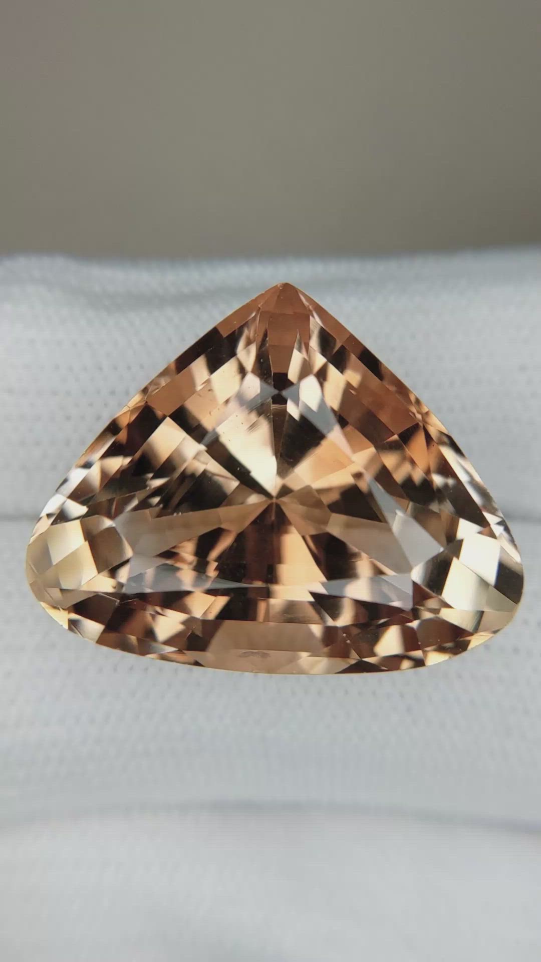43.98 Ct. Reddish Orange Imperial Topaz from Pakistan Size Video