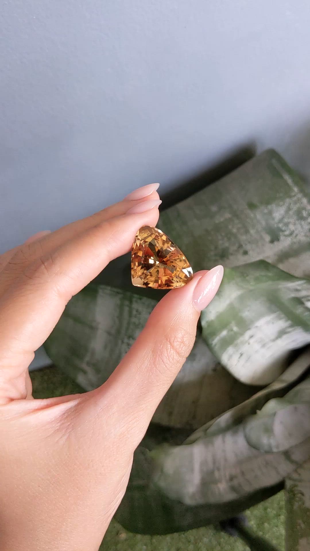 43.98 Ct. Reddish Orange Imperial Topaz from Pakistan Size Video