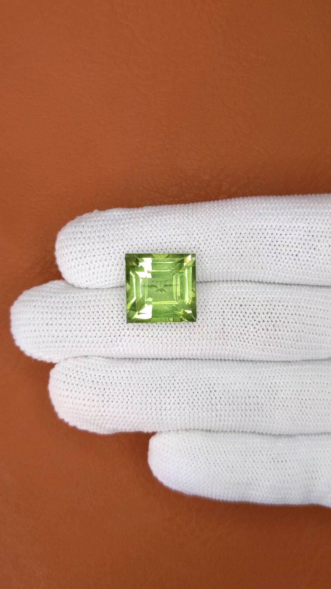 15.55 Ct. Green Prasiolite from Brazil Size Video